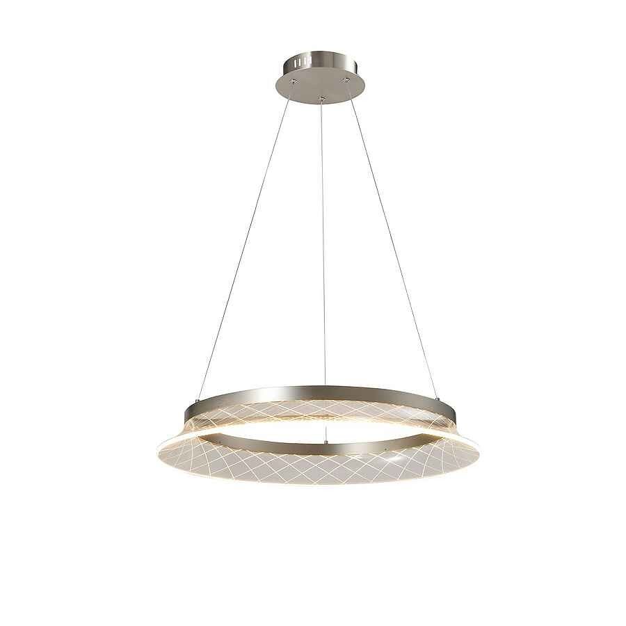 Colgante metal color cromo serie sendra 60cm