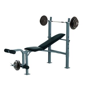HOMCOM Banco de Musculação com Altura Ajustável Banco de Pesos Multifuncional Banco Fitness para Treino Completo com Encosto Ajustável Carga 200 kg 165x68x114 cm Preto