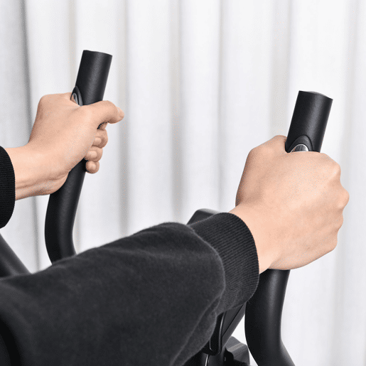 HOMCOM Bicicleta elíptica de fitness com Resistência Magnética Ajustável Tela LCD Sela Ajustável Monitor de Frequência Cardíaca e Volante 3 kg 103x62x151 cm Preto