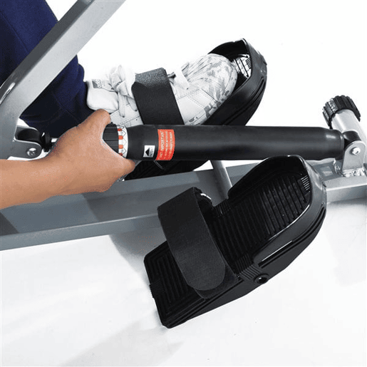 HOMCOM Máquina de Remo com Ecrã LCD para Academia Exercícios de Musculação ou Resistência Carga Máxima 100kg 130x47,5x67cm Cinza