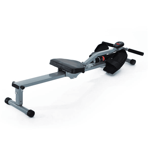 HOMCOM Máquina de Remo com Ecrã LCD para Academia Exercícios de Musculação ou Resistência Carga Máxima 100kg 130x47,5x67cm Cinza