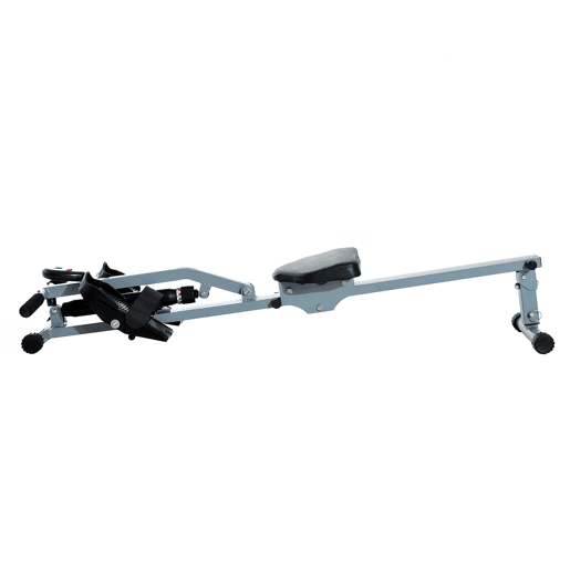 HOMCOM Máquina de Remo com Ecrã LCD para Academia Exercícios de Musculação ou Resistência Carga Máxima 100kg 130x47,5x67cm Cinza