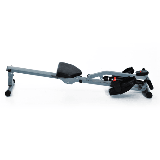 HOMCOM Máquina de Remo com Ecrã LCD para Academia Exercícios de Musculação ou Resistência Carga Máxima 100kg 130x47,5x67cm Cinza