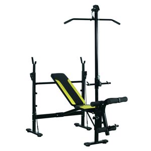 HOMCOM Banco de Musculação Reclinável Multifuncional para Treinamento e Musculação 175x110x202 cm Preto