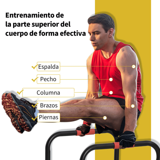 HOMCOM Suporte de treino de barras paralelas com alça extra larga para flexões inclinadas para construção muscular. Calistênicos. 63x41x73 cm Preto HOMCOM Suporte de treino de barras paralelas com alça extra larga para flexões inclinadas para construção muscular. Calistênicos. 63x41x73 cm Preto