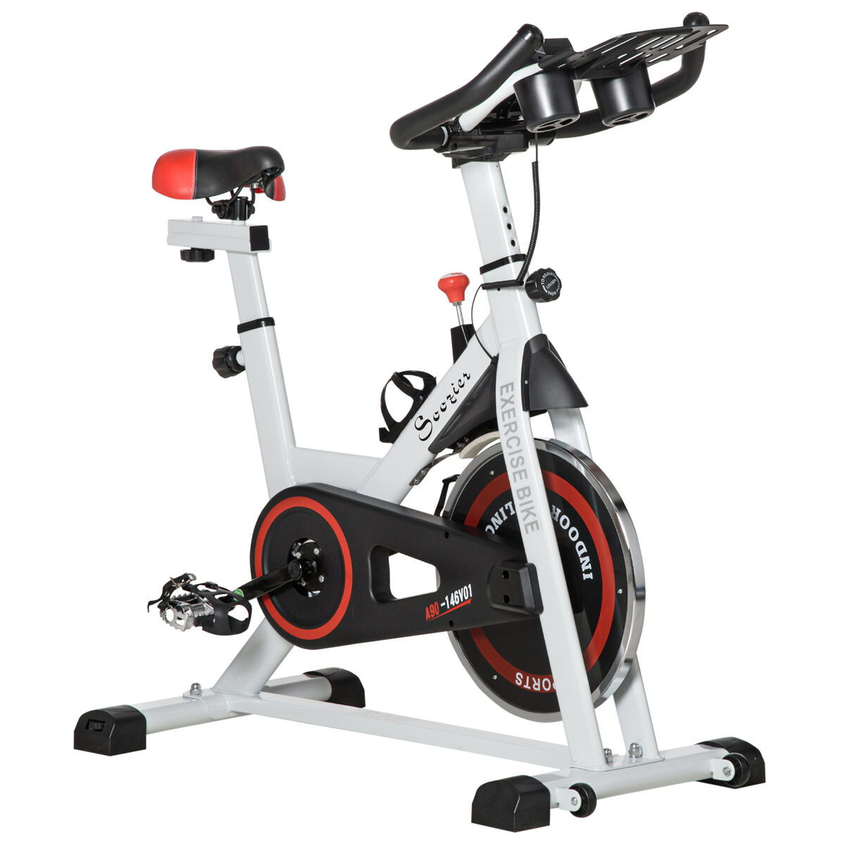 Bicicleta Estática Acero y ABS HOMCOM, deportes y ocio - fitness