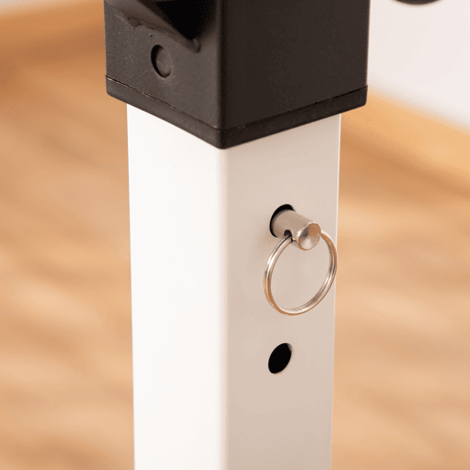 HOMCOM Suporte para Barra de Pesos Ajustável Estante de Aço para Levantamento de Pesos Carga Máx. 150kg Treinamento em Academia Casa 52x48x105-160cm Branco e Preto