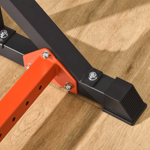 HOMCOM Suporte Ajustável para Barras de Peso Suporte Multifuncional para Exercício em Casa Escritório Carga 150kg Altura Ajustável 121-171cm Preto e Vermelho