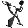 HOMCOM Bicicleta ergométrica dobrável ajustável em altura e resistência com tela LCD e assento com encosto 51x97x115 cm Preto