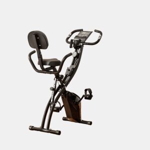 HOMCOM Bicicleta ergométrica dobrável ajustável em altura e resistência com tela LCD e assento com encosto 51x97x115 cm Preto