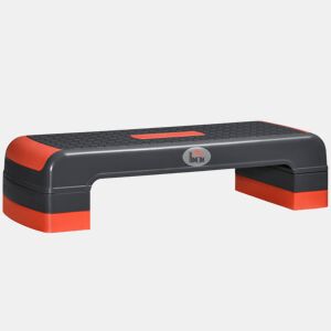 HOMCOM Plataforma Step Fitness Step de Aeróbico com Altura Ajustável de 101520cm Plataforma de ExercÃcio em Casa Ginásio Oficina Carga 150kg 78x28x20cm Vermelho e Cinza