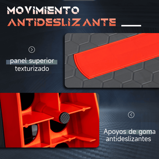 HOMCOM Plataforma Step Fitness Step de Aeróbico com Altura Ajustável de 101520cm Plataforma de Exercício em Casa Ginásio Oficina Carga 150kg 78x28x20cm Vermelho e Cinza