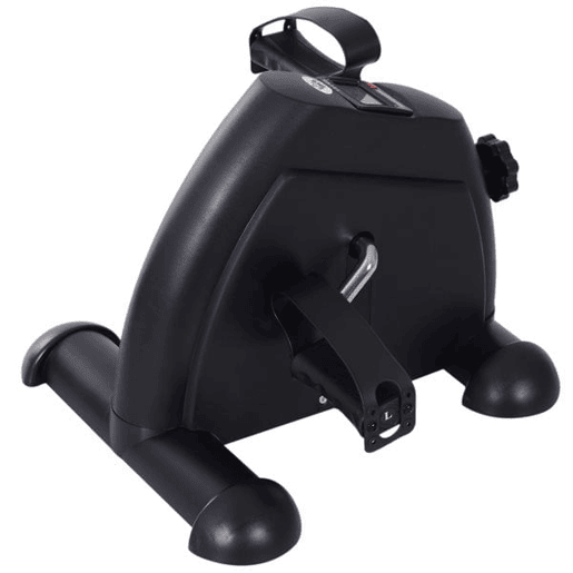 HOMCOM Mini bicicleta Estática Aparelho de Exercício Braços e Pernas Resistência ajustável Tela LCD 39x40x31cm