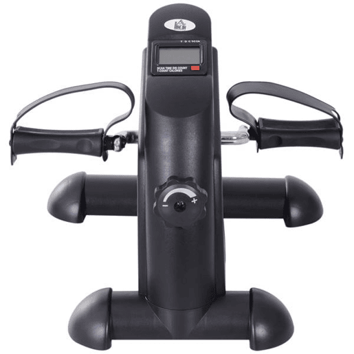 HOMCOM Mini bicicleta Estática Aparelho de Exercício Braços e Pernas Resistência ajustável Tela LCD 39x40x31cm