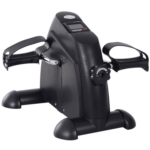 HOMCOM Mini bicicleta Estática Aparelho de Exercício Braços e Pernas Resistência ajustável Tela LCD 39x40x31cm