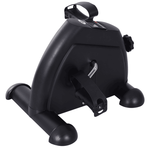 HOMCOM Mini bicicleta Estática Aparelho de Exercício Braços e Pernas Resistência ajustável Tela LCD 39x40x31cm
