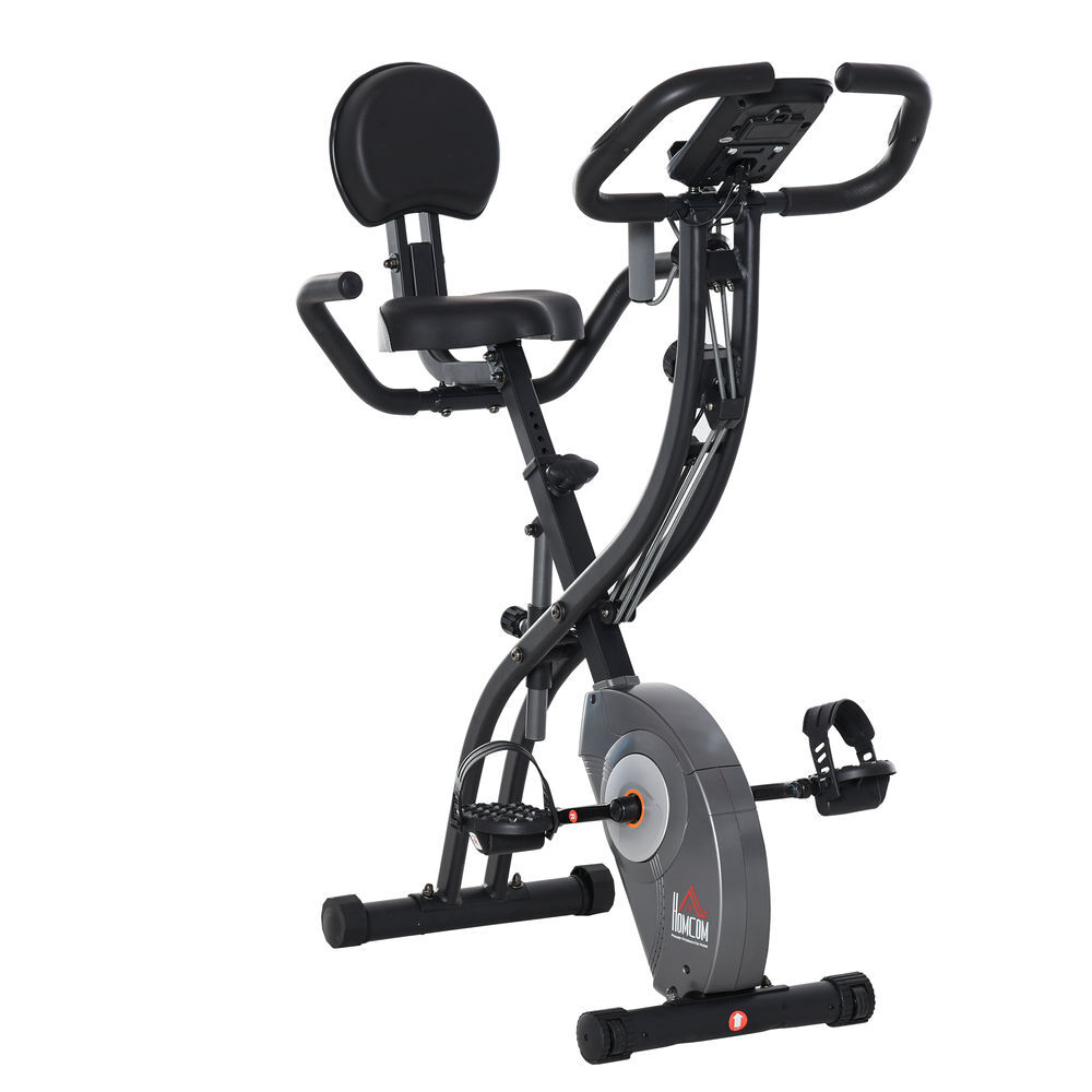 Bicicleta Estática Acero, ABS HOMCOM, deportes y ocio - fitness