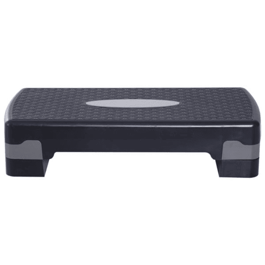 HOMCOM Step de Aeróbica Antiderrapante para Fitness com Altura Regulável 2 Níveis 1015 cm Suporta até 150 kg para Exercício em Casa ou Ginásio 68x29x15 cm Preto