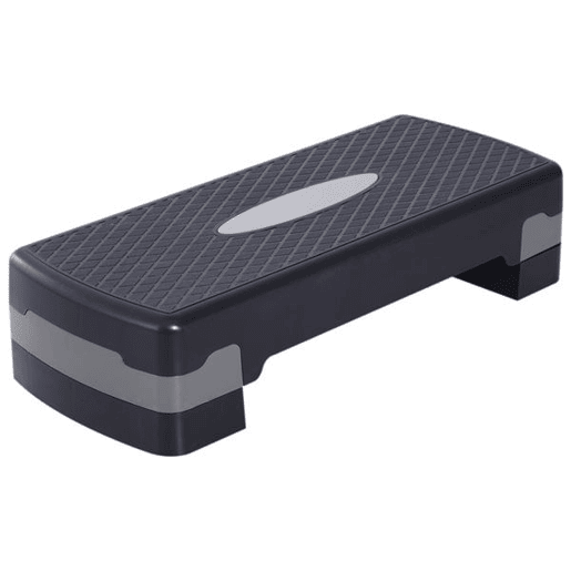 HOMCOM Step de Aeróbica Antiderrapante para Fitness com Altura Regulável 2 Níveis 1015 cm Suporta até 150 kg para Exercício em Casa ou Ginásio 68x29x15 cm Preto