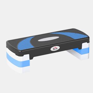HOMCOM Step para ExercÃcio Aeróbico Plataforma Step com Altura Ajustável em 3 NÃveis com Carga Máxima 150kg para ExercÃcio em Academia Casa 80x31x10-20cm Azul