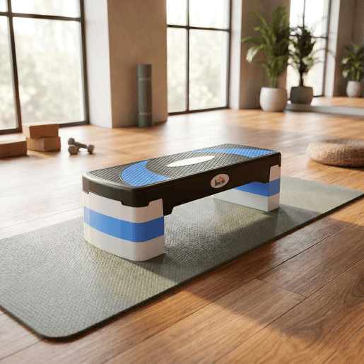 HOMCOM Step para Exercício Aeróbico Plataforma Step com Altura Ajustável em 3 Níveis com Carga Máxima 150kg para Exercício em Academia Casa 80x31x10-20cm Azul