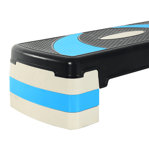 HOMCOM Step para Exercício Aeróbico Plataforma Step com Altura Ajustável em 3 Níveis com Carga Máxima 150kg para Exercício em Academia Casa 80x31x10-20cm Azul