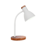 candeeiro flexográfico de metal branco série argos 14cm