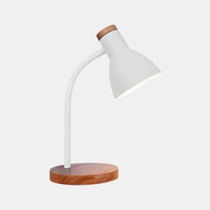 candeeiro flexográfico de metal branco série argos 14cm