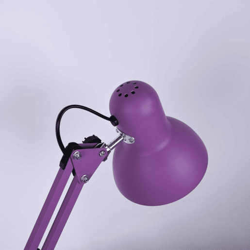 candeeiro flexográfico de alumínio roxo série antigona 15,5 cm