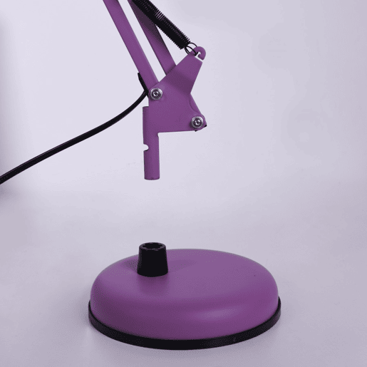 candeeiro flexográfico de alumínio roxo série antigona 15,5 cm