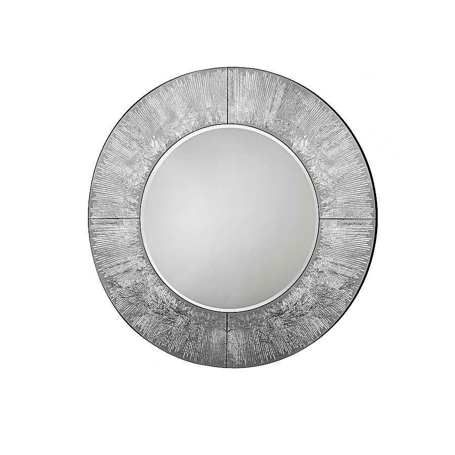 Espejo redondo cristal color plata serie aurora 100cm