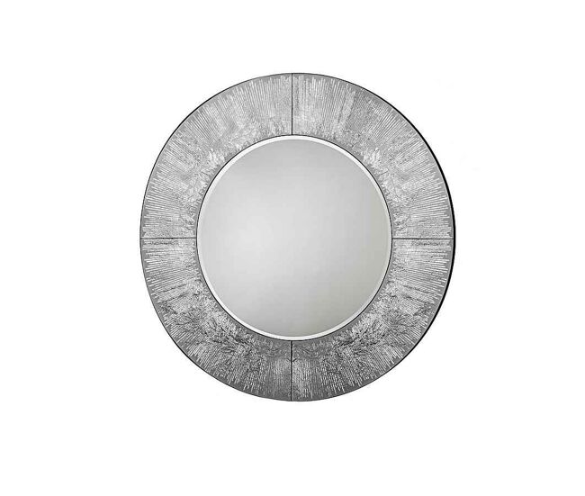 Espejo redondo cristal color plata serie aurora 100cm