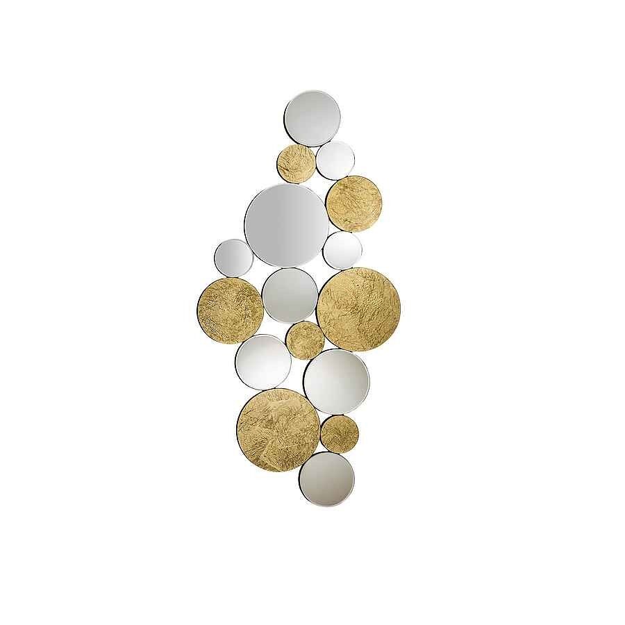 Espejo cristal color dorado serie cirze 59cm