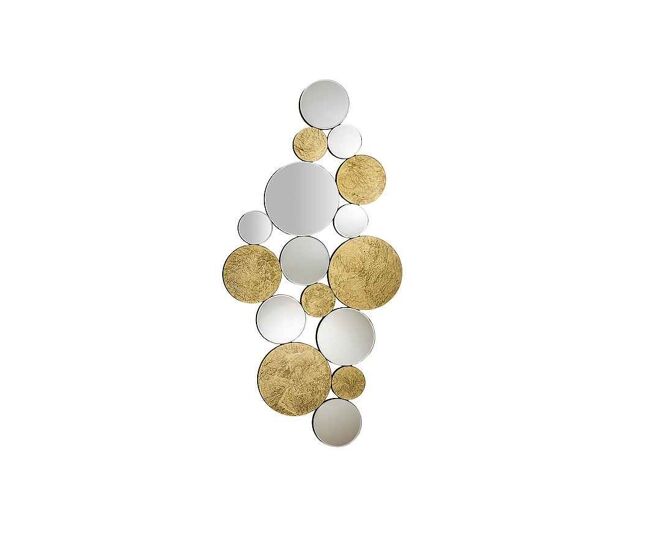 Espejo cristal color dorado serie cirze 59cm