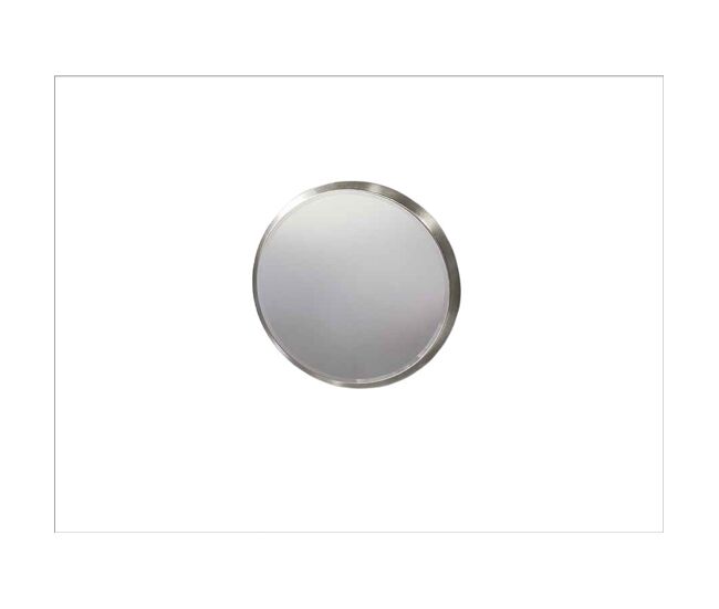 Espejo redondo dm color plata serie aries 40cm