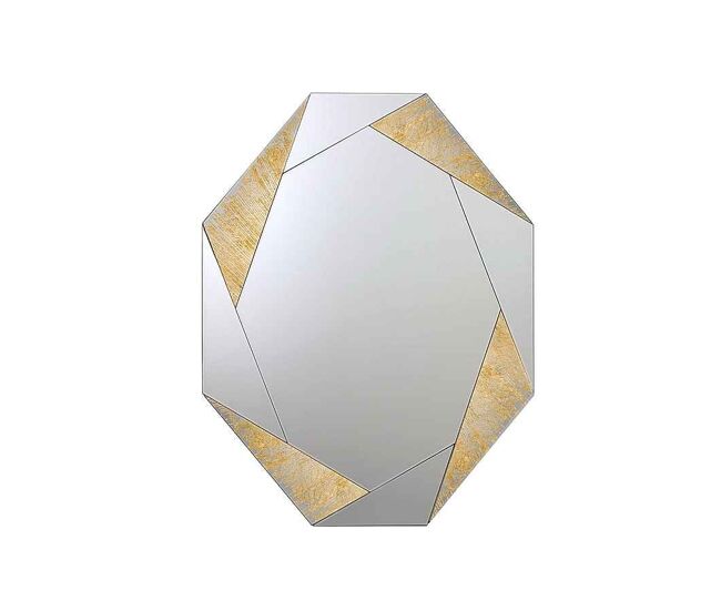 Espejo cristal color dorado serie laverna 92cm
