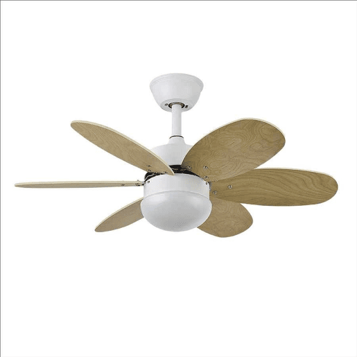 ventoinha de tecto cor branca série metal alves 85cm