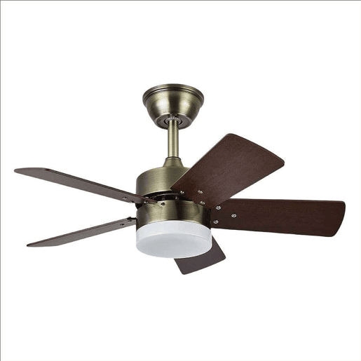 ventilador de tecto metálico dourado série marta 76cm