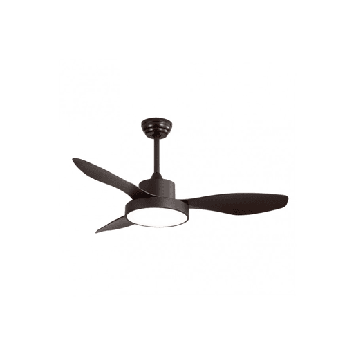 candeeiro de ventoinha em metal cor castanha série 120cm