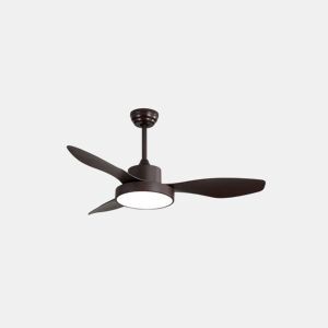 candeeiro de ventoinha em metal cor castanha série 120cm