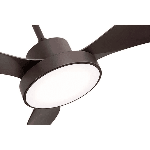 candeeiro de ventoinha em metal cor castanha série 120cm