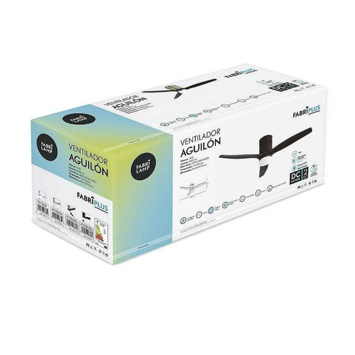 ventilador de tecto metálico cor castanha série aguilon 132cm