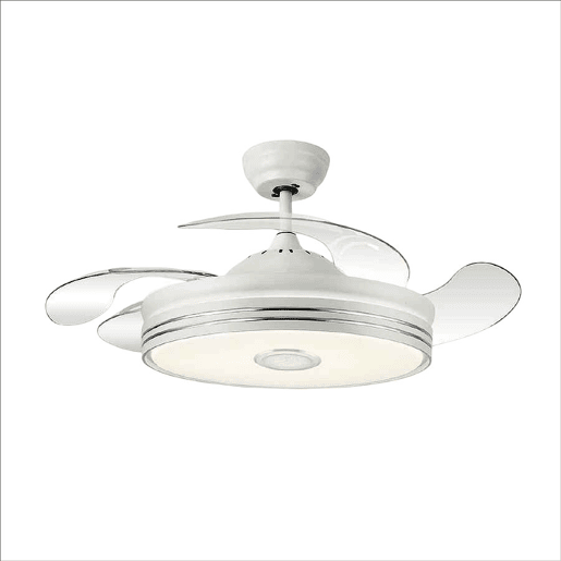ventilador de tecto metálico cor branca série matanuska 108cm