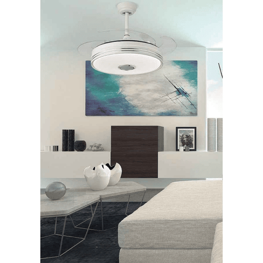 ventilador de tecto metálico cor branca série matanuska 108cm