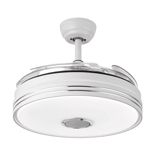 ventilador de tecto metálico cor branca série matanuska 108cm