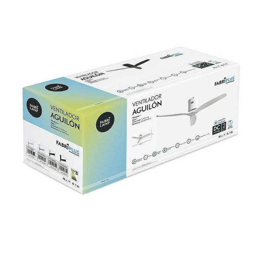 ventilador de tecto cor branca série metal aguilon 132cm