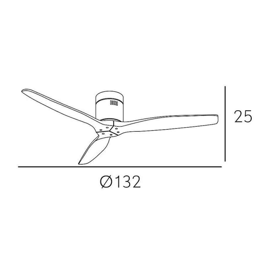 ventilador de tecto cor branca série metal aguilon 132cm