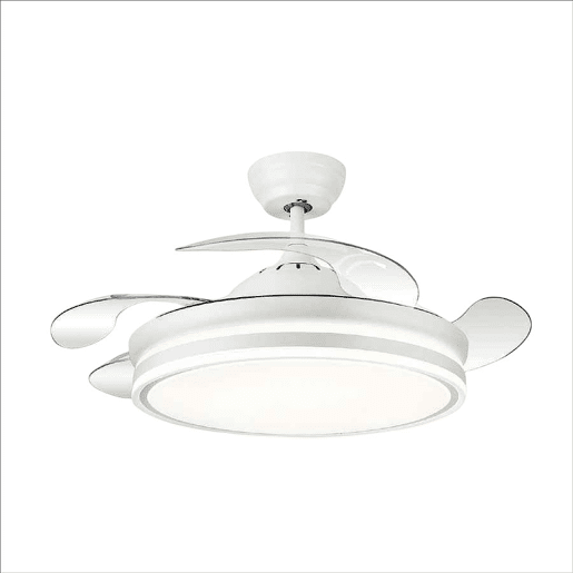 ventilador de tecto metálico cor branca bayomo série 108cm ventilador de tecto metálico cor branca bayomo série 108cm