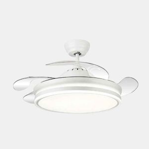 ventilador de tecto metálico cor branca bayomo série 108cm