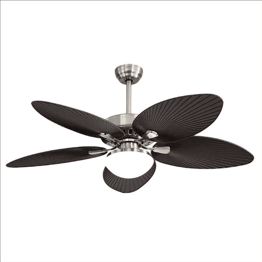 ventoinha de tecto em metal niquelado série borasco 132cm